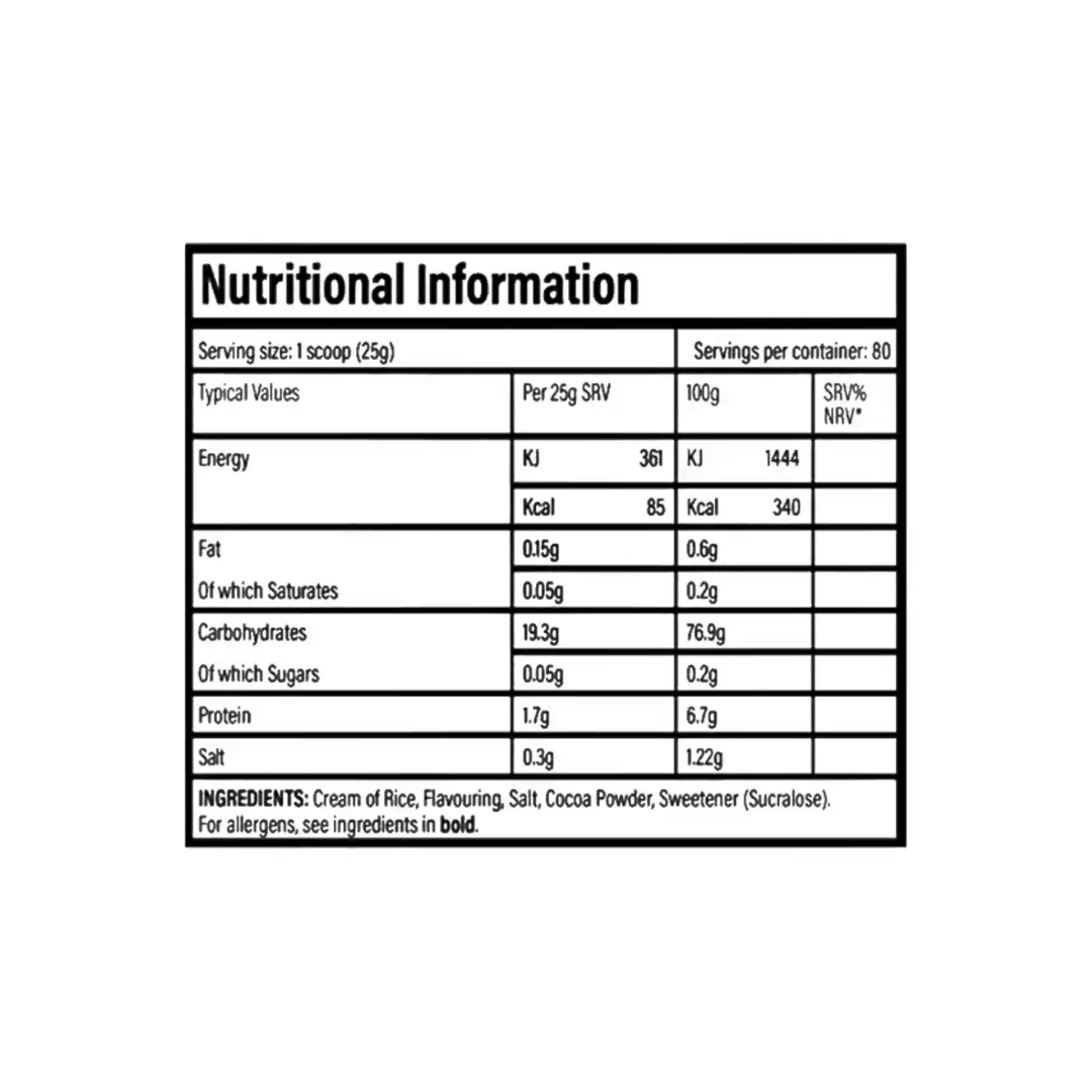 JP Cream Of Rice 80 Servings By Healer Labs London