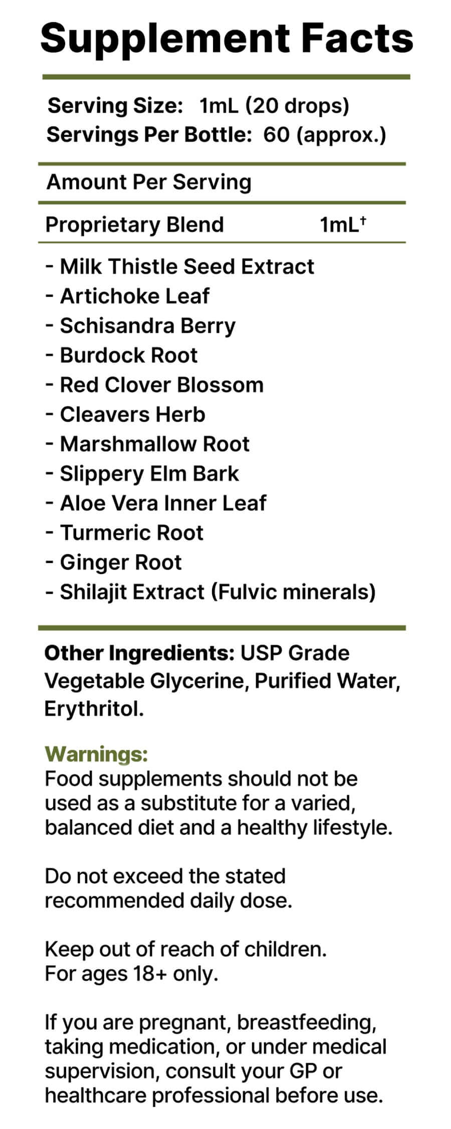 Daily Detox - Botanical Liquid Complex (60ml) By Healer Labs London