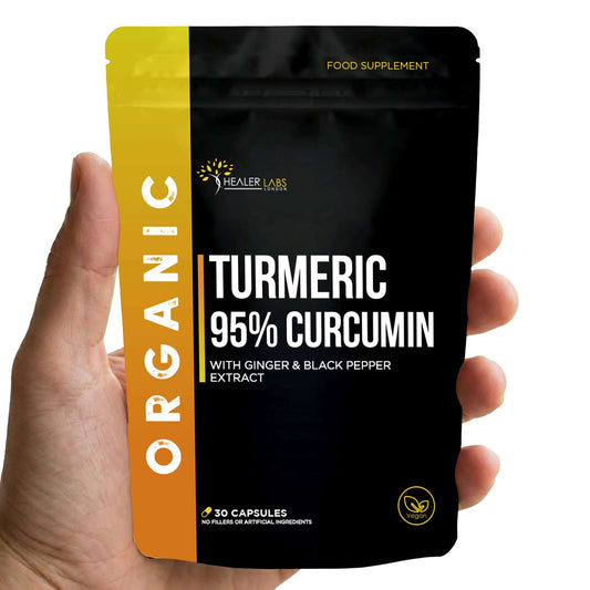 Turmeric 95% Curcumin With Ginger & Black Pepper By Healer Labs London