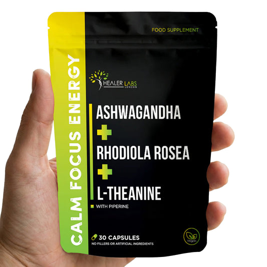 Ashwagandha + Rhodiola Rosea + L-Theanine By Healer Labs London