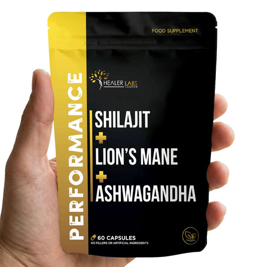 Shilajit Ashwagandha Lion's Mane Complex By Healer Labs London