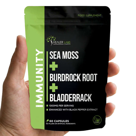 Sea Moss, Bladderwrack and Burdock Root By Healer Labs London
