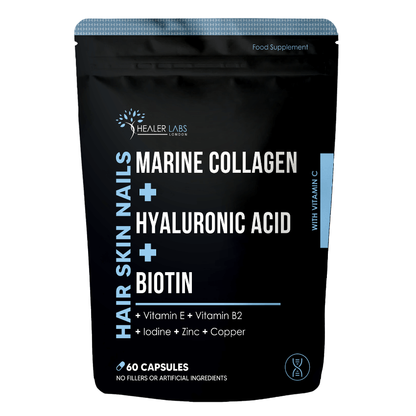 Marine Collagen With Hyaluronic Acid & Biotin By Healer Labs London