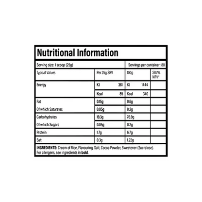 JP Cream Of Rice 80 Servings By Healer Labs London