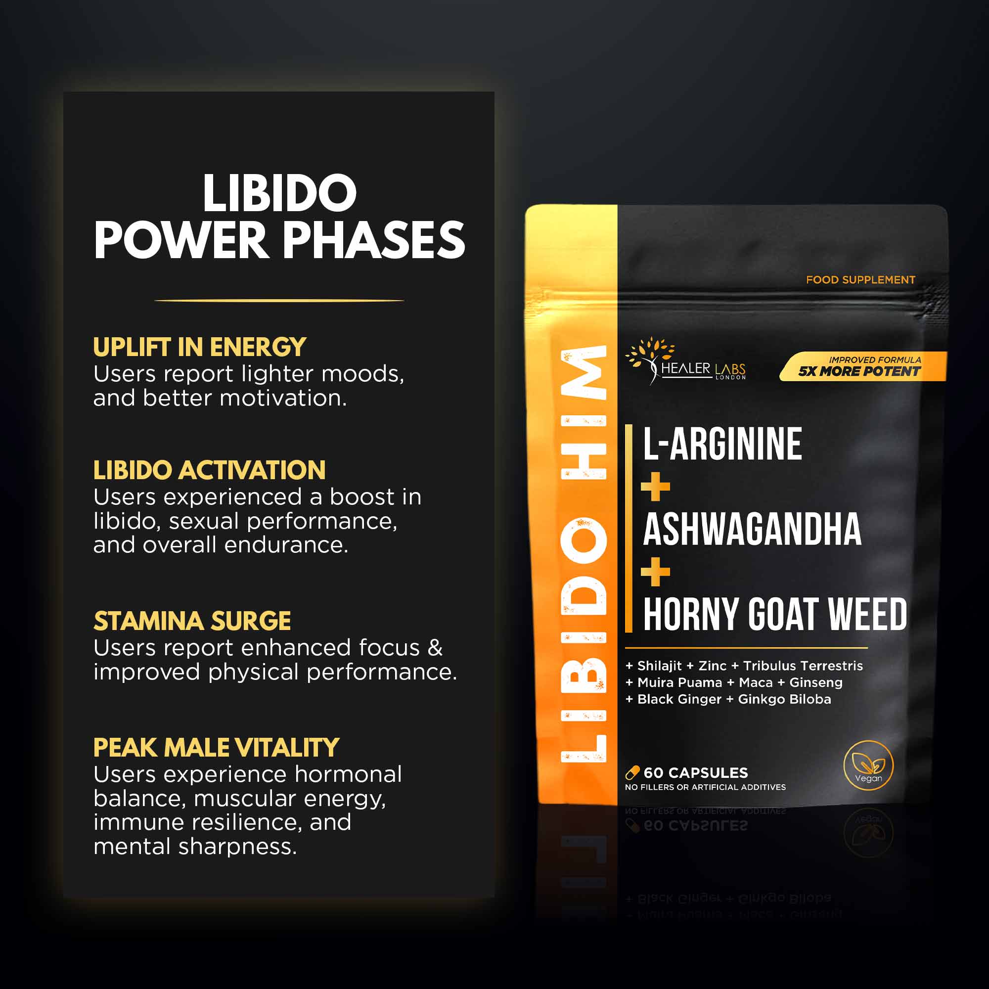 Libido Him (Pack of 2) Healer Labs London UK