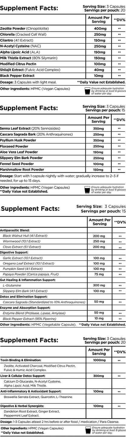 4-Phase Cleanse Support Stack By Healer Labs London