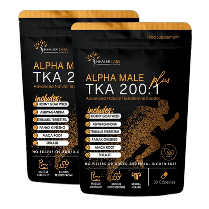 T Plus Ashwagandha, HGW, Tribulus Terrestris, Shilajit, Maca & Ginseng ( Pack of 2 ) By Healer Labs London