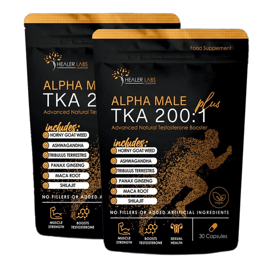 T Plus Ashwagandha, HGW, Tribulus Terrestris, Shilajit, Maca & Ginseng ( Pack of 2 ) By Healer Labs London