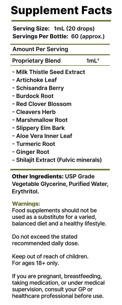 Daily Detox - Botanical Liquid Complex (60ml) By Healer Labs London