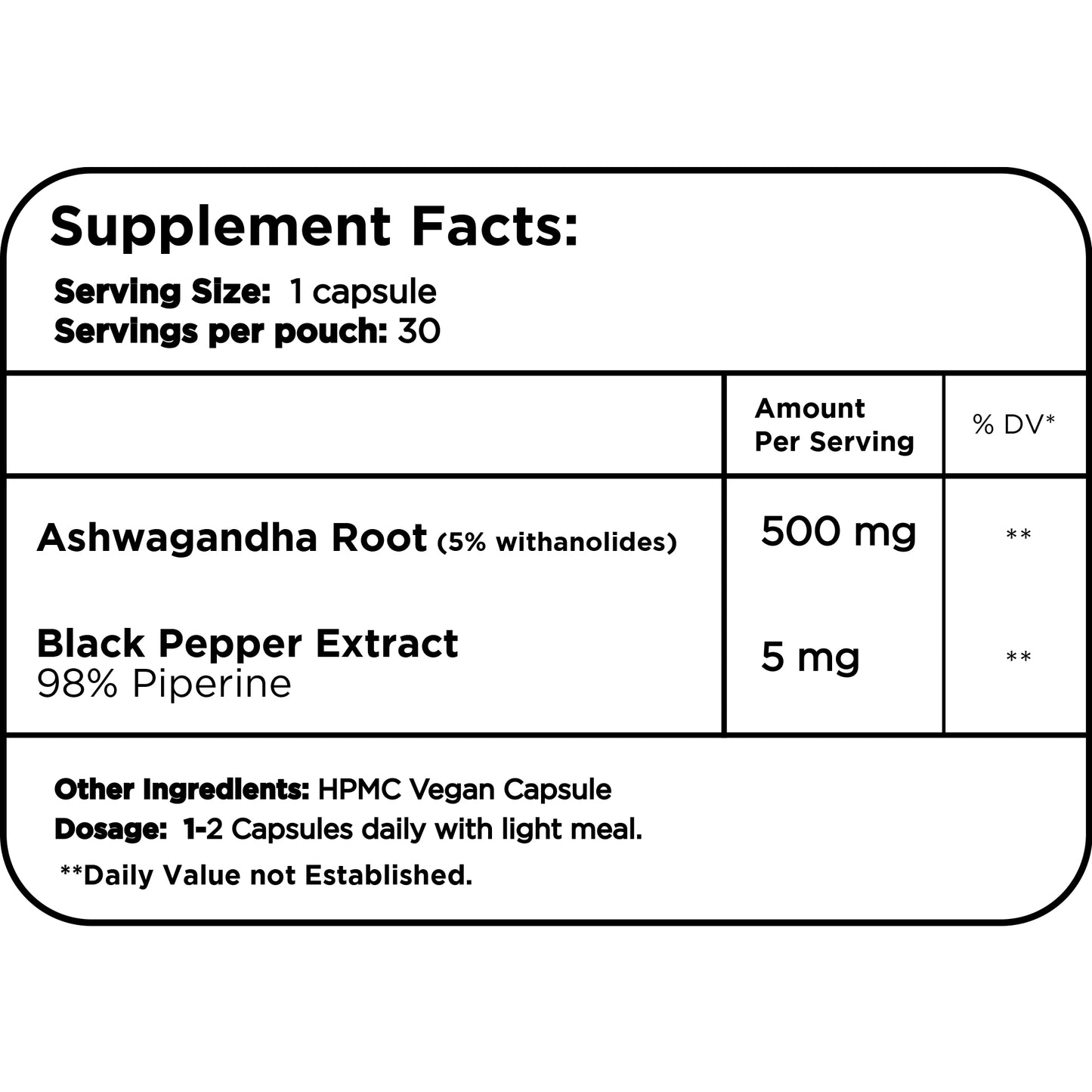 Ashwagandha 5% Withanolides By Healer Labs London