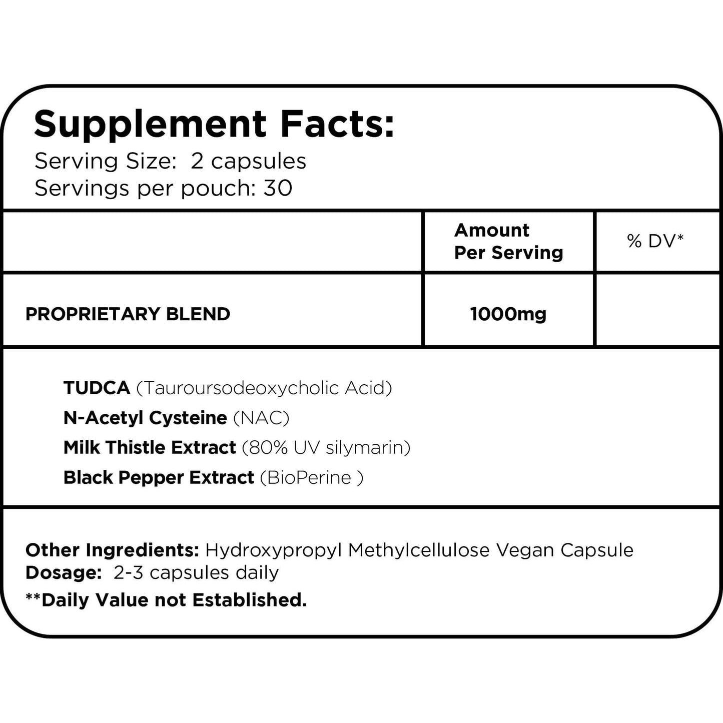 Liver Support TUDCA + NAC With Milk Thistle By Healer Labs London
