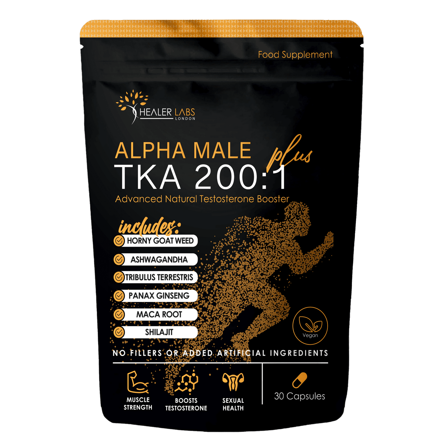T Plus Ashwagandha, HGW, Tribulus Terrestris, Shilajit, Maca & Ginseng ( Pack of 2 ) By Healer Labs London