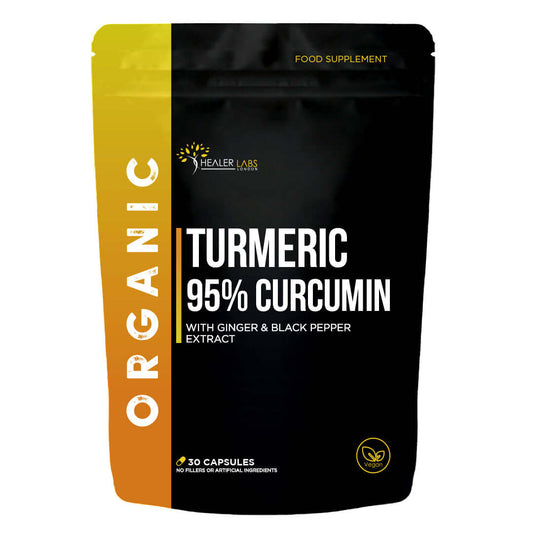 Turmeric 95% Curcumin With Ginger & Black Pepper By Healer Labs London
