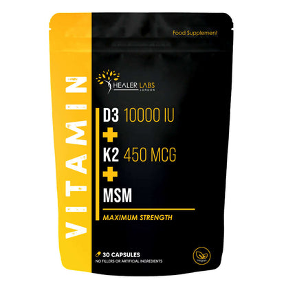 Vitamin D3 + K2 + MSM By Healer Labs London