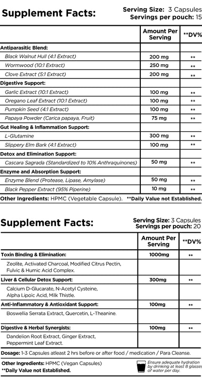 Para Cleanse & Toxin Binder + Stack By Healer Labs London