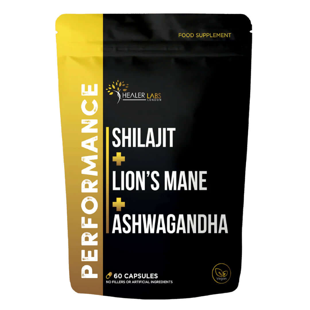 Shilajit Ashwagandha Lion's Mane Complex By Healer Labs London