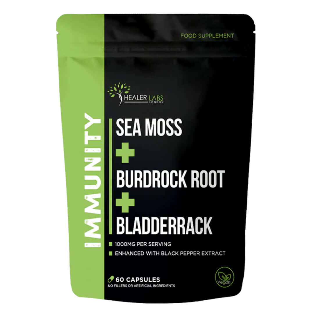 Sea Moss, Bladderwrack and Burdock Root By Healer Labs London