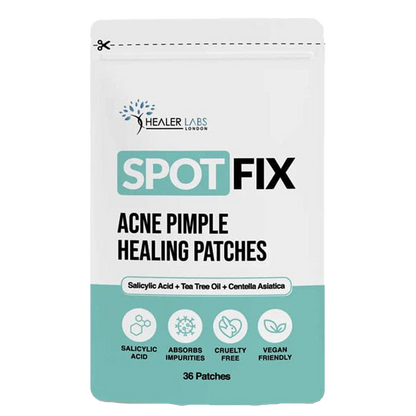 Acne Pimple Healing Hydrocolloid Patch With Salicylic Acid+Tea Tree Oil+Centella Asiatica By Healer Labs London