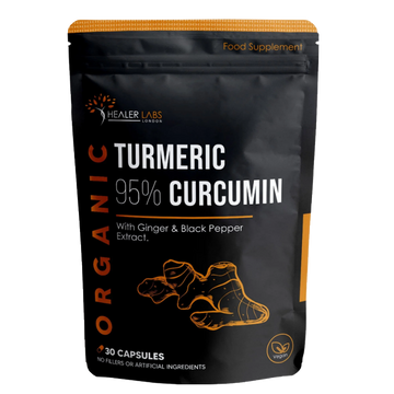 Organic Turmeric 95% Curcumin With Ginger & Black Pepper -  Healer Labs UK.