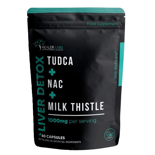 Liver Detox TUDCA + NAC With Milk Thistle -  Healer Labs UK. - Healer Labs London